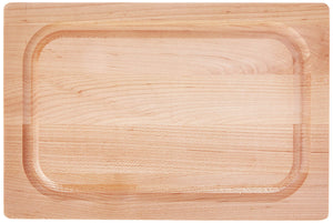John Boos 209 Chop-N-Slice Maple Wood Cutting Board for Kitchen Prep, 1.25" Thick, Edge Grain, Reversible Charcuterie Block, 8" x 12", Juice Groove 12X08X1 MPL-EDGE GR-REV-GRV-NO GRIP