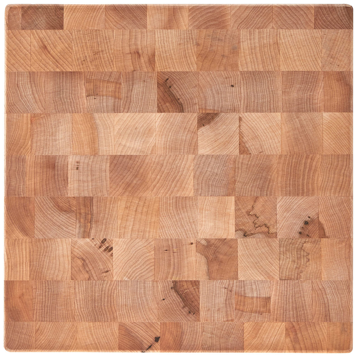 John Boos CCB151503 Medium Maple Wood Cutting Board for Kitchen 15 x Inches, 3 Inches Thick Reversible End Grain Charcuterie Block with Finger Grips 15X15X3 MPL-END GR-REV-NO GRV-