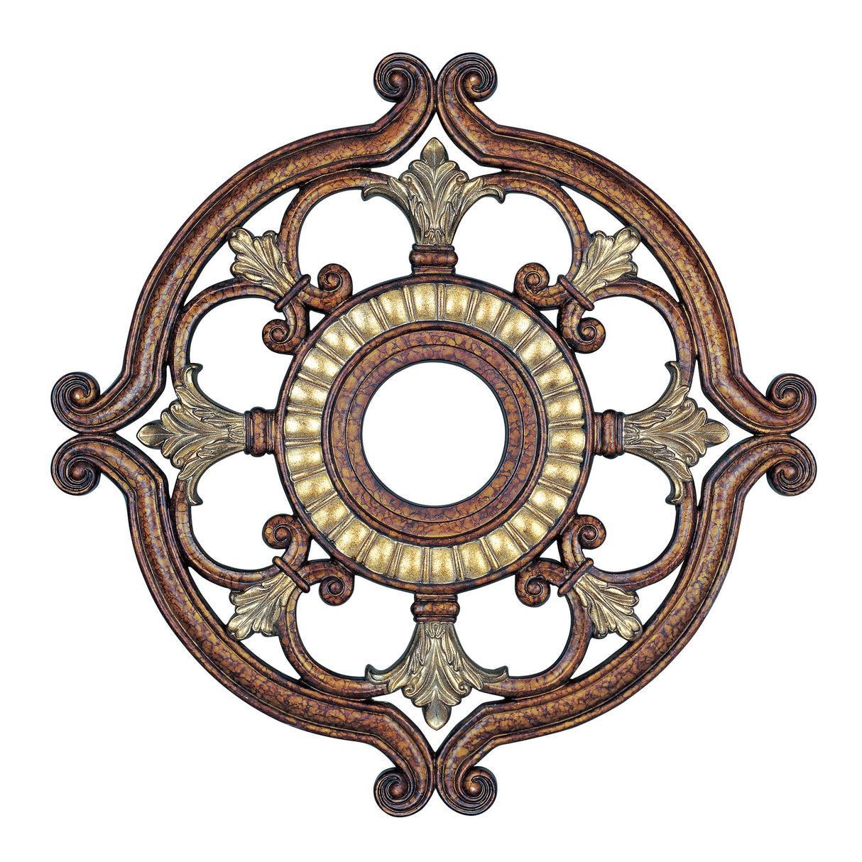 Livex Lighting 8216-64 Ceiling Medallion in Palacial Bronze with Gilded Accents, 0.1 x 0.1 x 1.5