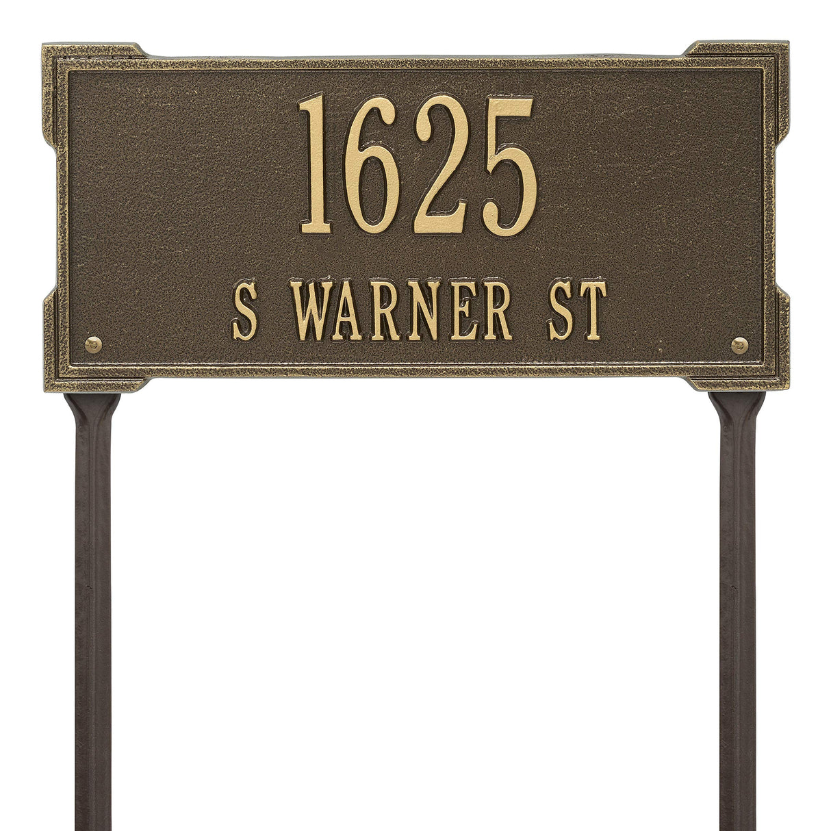 Whitehall 1124AB - Personalized Roanoke Plaque - Standard -Lawn - 2 Line
