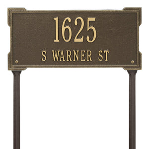 Whitehall 1124AB - Personalized Roanoke Plaque - Standard -Lawn - 2 Line