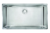 FRANKE CUX11030 Cube 31.5-in. x 17.7-in. 18 Gauge Stainless Steel Undermount Single Bowl Kitchen Sink - CUX11030 In Pearl