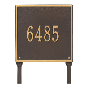 Whitehall 2113OG - Personalized Square Plaque - Standard - Lawn - 1 line