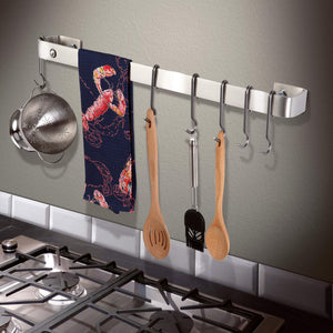 Enclume WR2 SS 30" Classic Wall Rack Utensil Bar w/ 6 Hooks SS