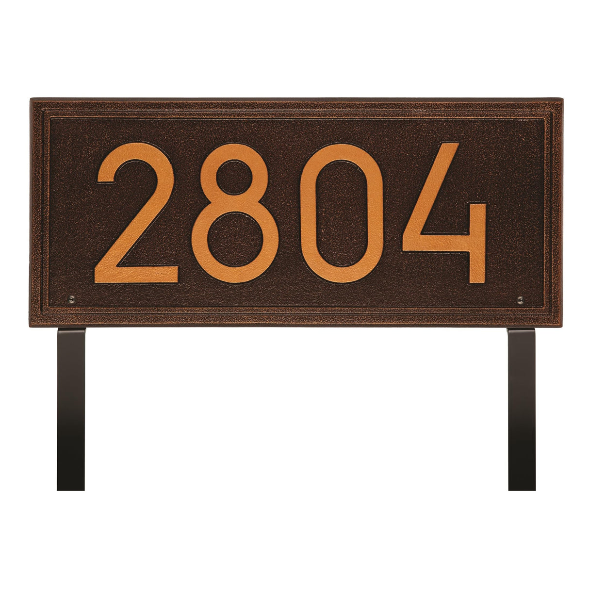Whitehall 3906AC - Double Line Modern Font Rectangle Plaque, Estate Lawn 1-line