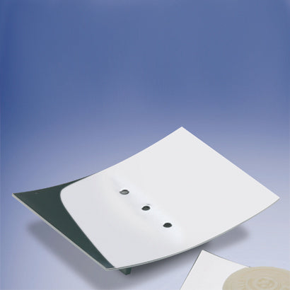Square Chrome or Gold Finish Soap Dish