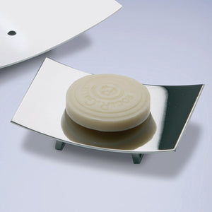 Square Chrome or Gold Finish Soap Dish