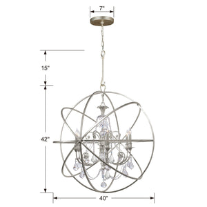 Solaris 6 Light English Bronze Chandelier 9219-EB-CL-MWP