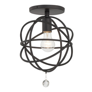 Solaris 1 Light Black Semi Flush Mount 9220-BK_CEILING