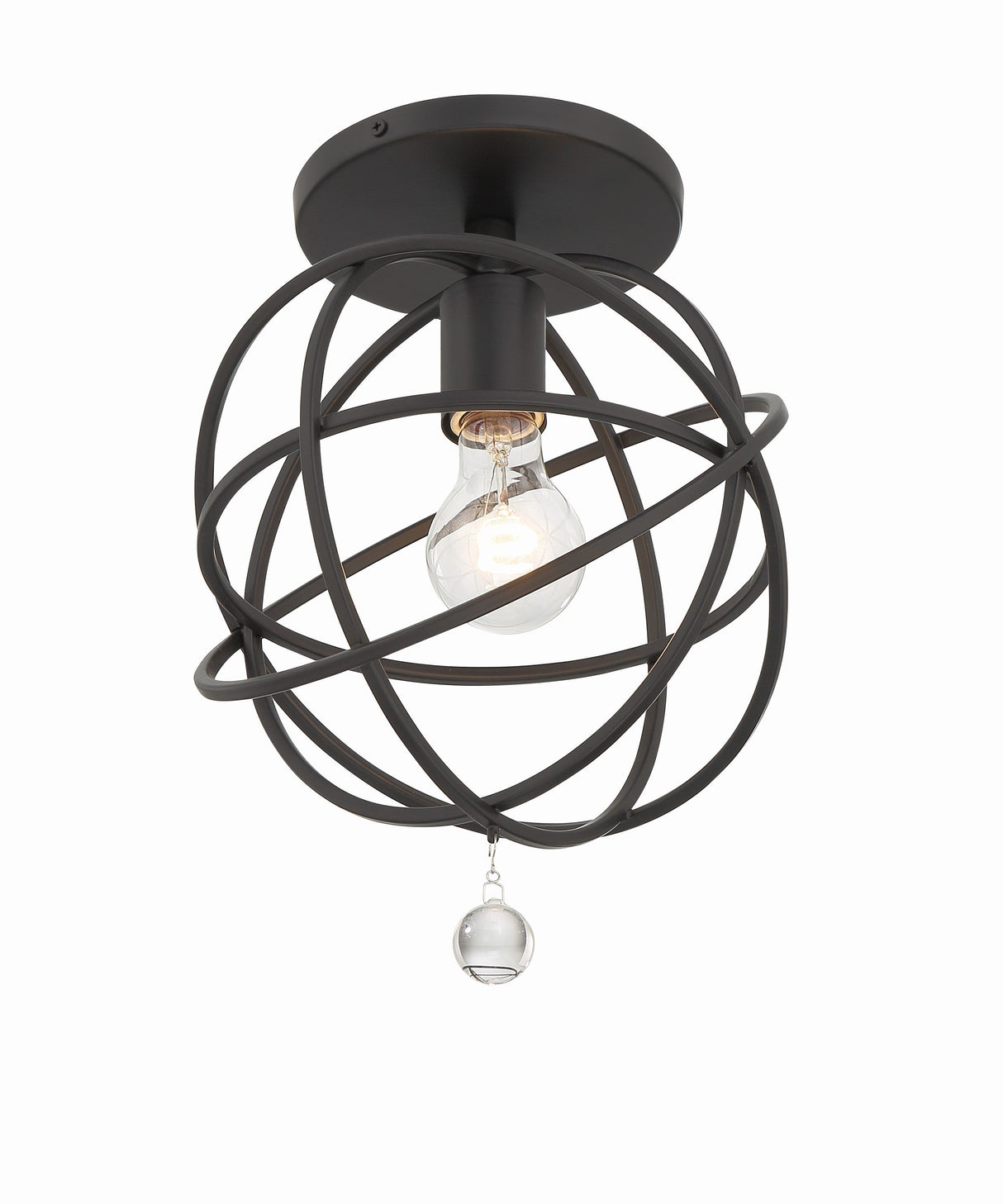 Solaris 1 Light Black Semi Flush Mount 9220-BK_CEILING