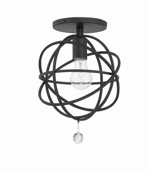 Solaris 1 Light Black Semi Flush Mount 9220-BK_CEILING