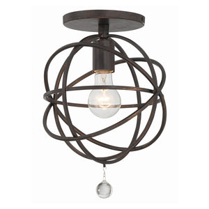 Solaris 1 Light English Bronze Semi Flush Mount 9220-EB_CEILING