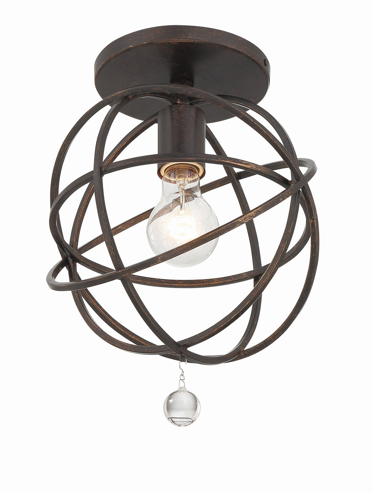 Solaris 1 Light Black Semi Flush Mount 9220-BK_CEILING