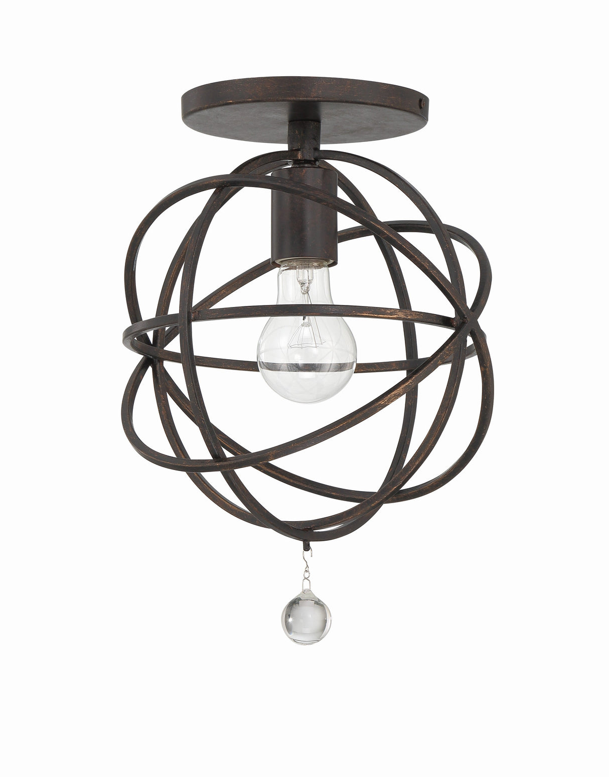 Solaris 1 Light Black Semi Flush Mount 9220-BK_CEILING