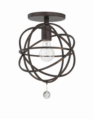 Solaris 1 Light Black Semi Flush Mount 9220-BK_CEILING