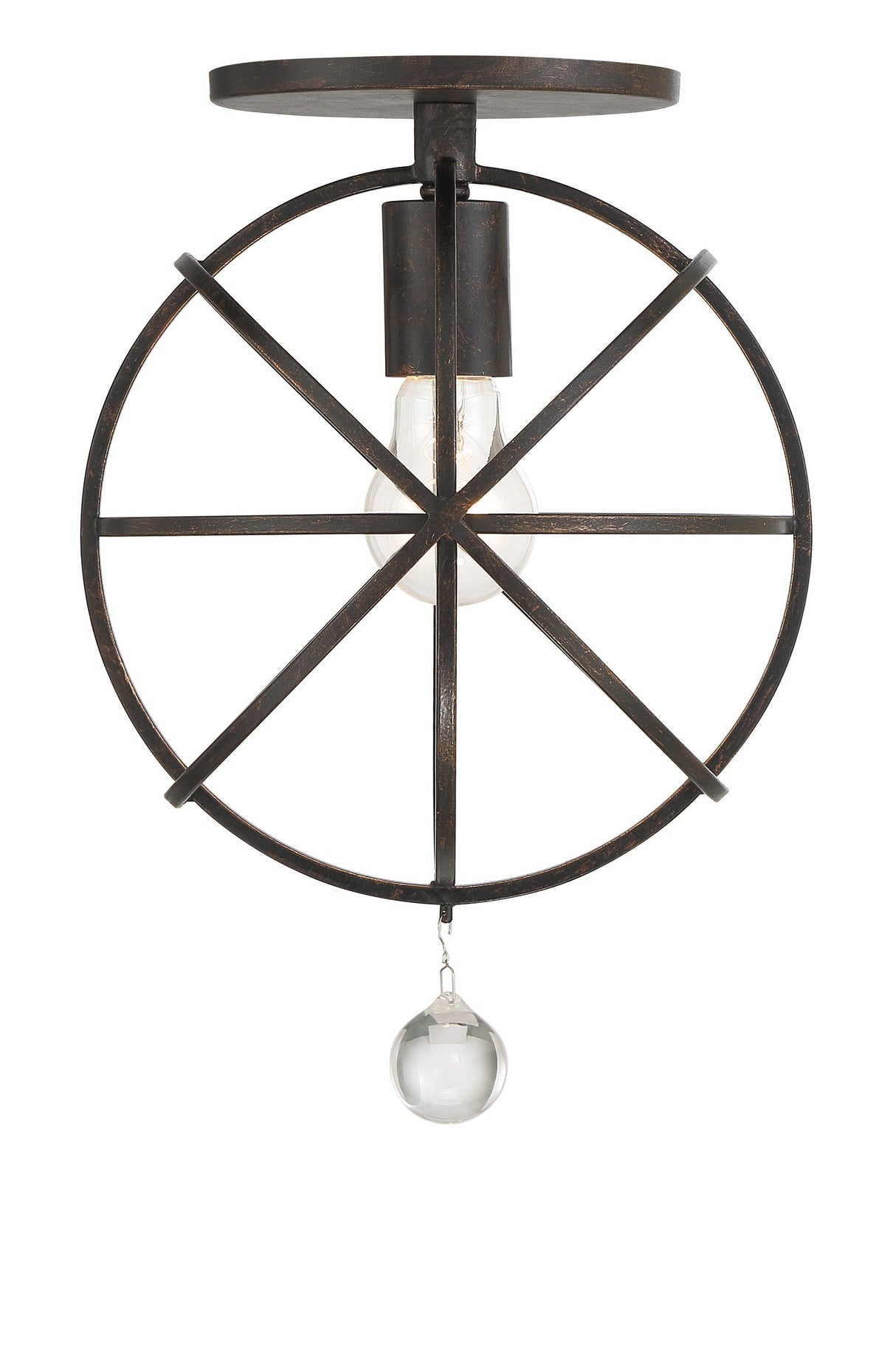 Solaris 1 Light Black Semi Flush Mount 9220-BK_CEILING