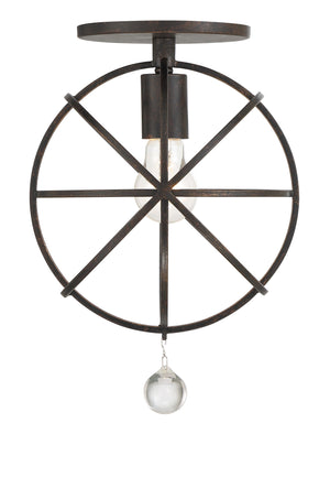 Solaris 1 Light Black Semi Flush Mount 9220-BK_CEILING