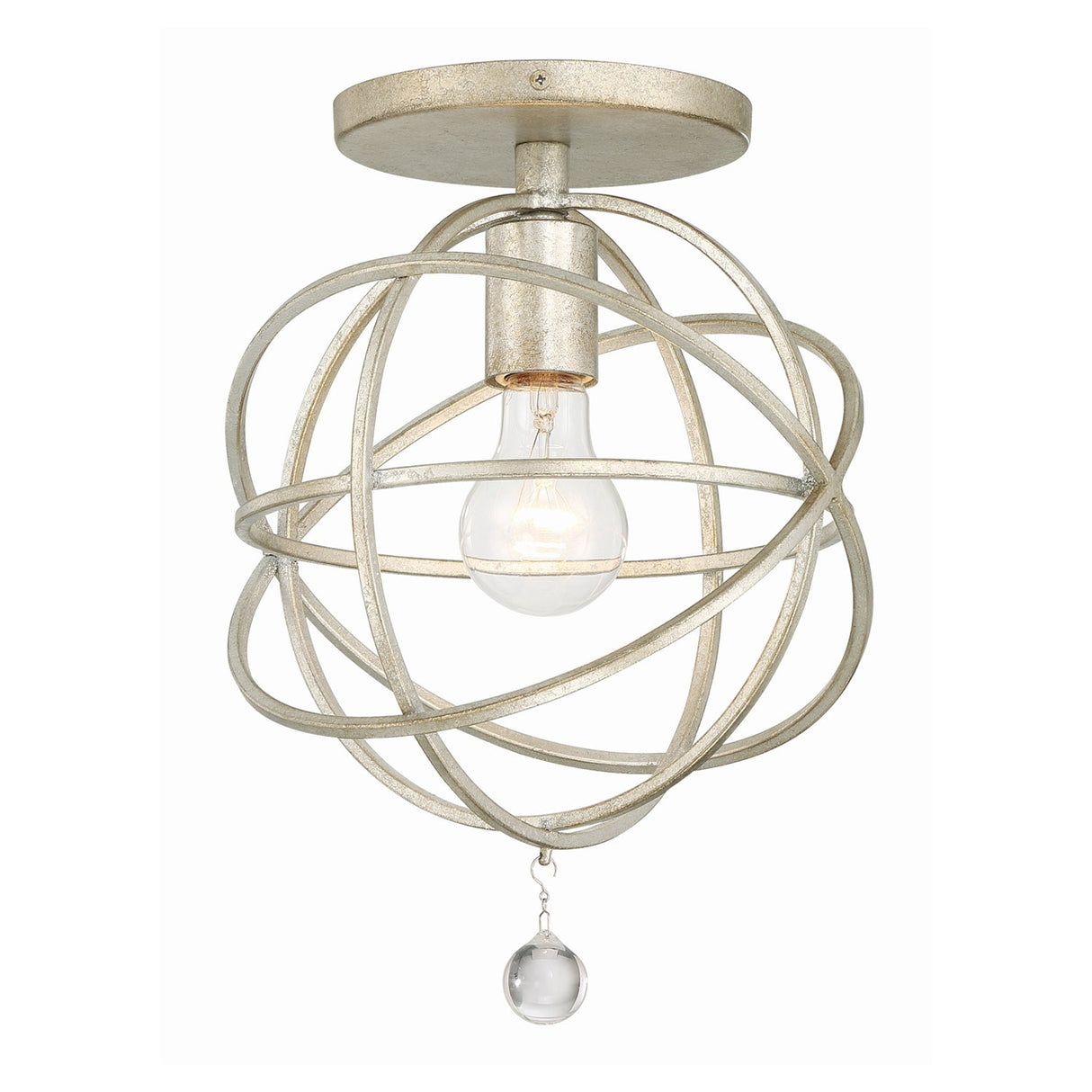 Solaris 1 Light Olde Silver Semi Flush Mount 9220-OS_CEILING