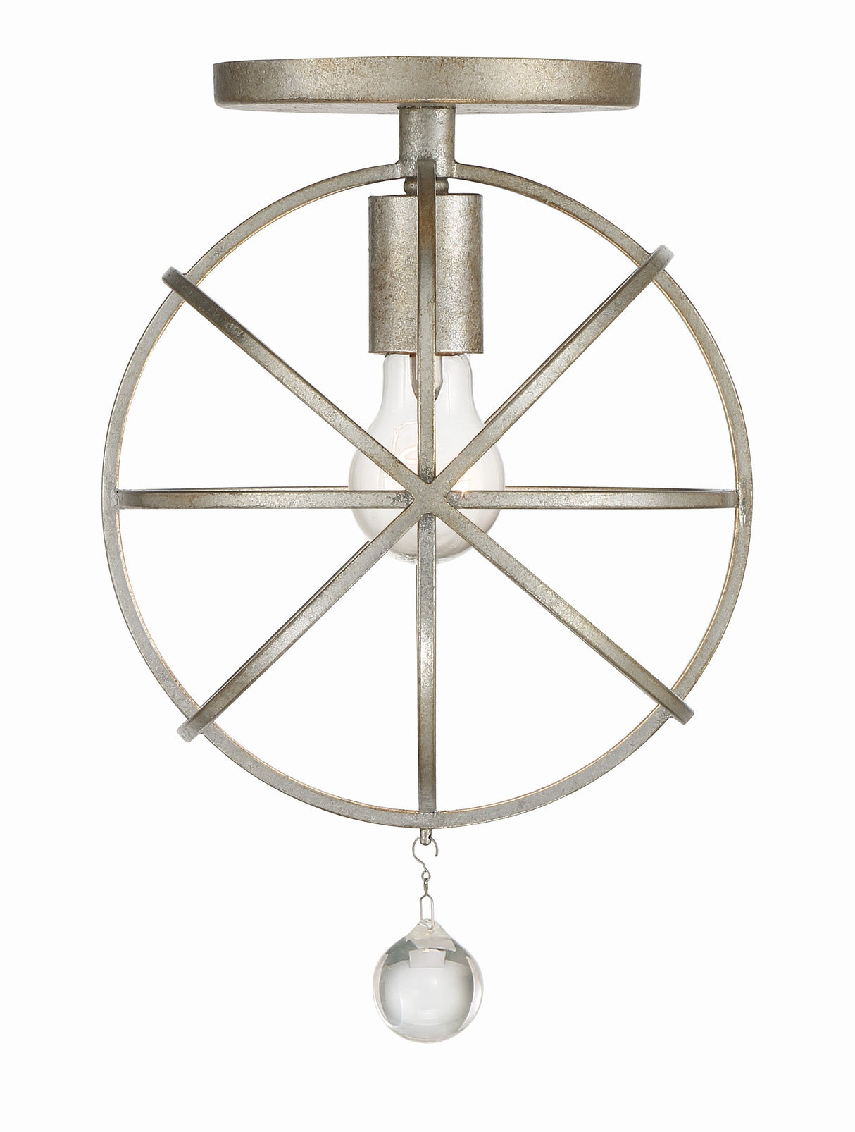 Solaris 1 Light Black Semi Flush Mount 9220-BK_CEILING