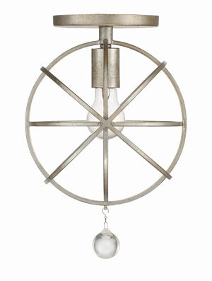 Solaris 1 Light Black Semi Flush Mount 9220-BK_CEILING