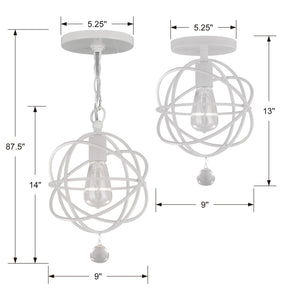Solaris 1 Light Wet White Mini Pendant 9220-WW