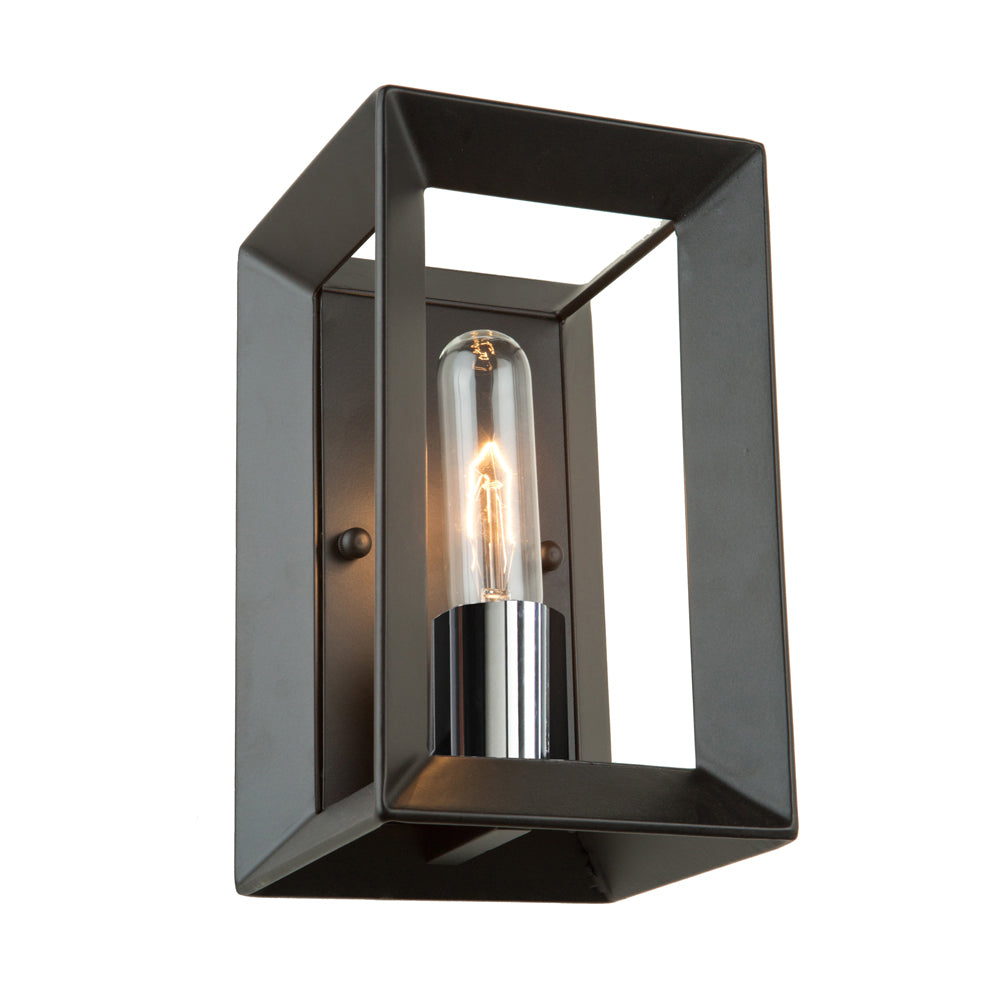 Vineyard Wall Sconce - Black & Chrome