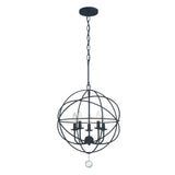 Solaris 5 Light Black Mini Chandelier 9224-BK