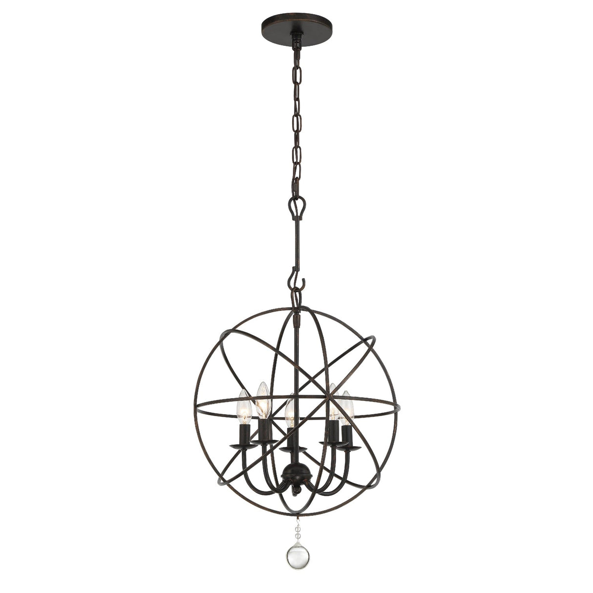 Solaris 5 Light English Bronze Mini Chandelier 9224-EB