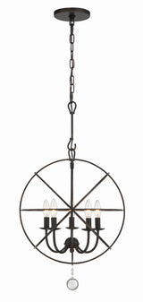 Solaris 5 Light Black Mini Chandelier 9224-BK