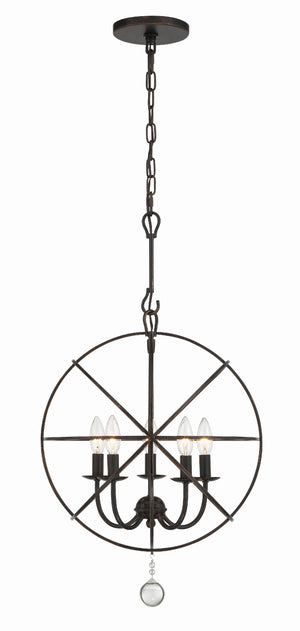Solaris 5 Light Black Mini Chandelier 9224-BK