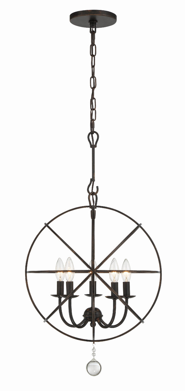 Solaris 5 Light Black Mini Chandelier 9224-BK