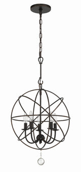 Solaris 5 Light Black Mini Chandelier 9224-BK