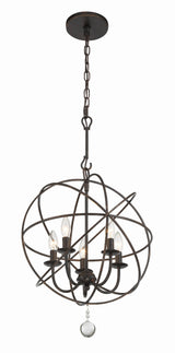 Solaris 5 Light Black Mini Chandelier 9224-BK