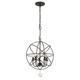 Solaris 5 Light Black Mini Chandelier 9224-BK