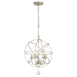 Solaris 5 Light Olde Silver Mini Chandelier 9224-OS