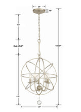 Solaris 5 Light Black Mini Chandelier 9224-BK