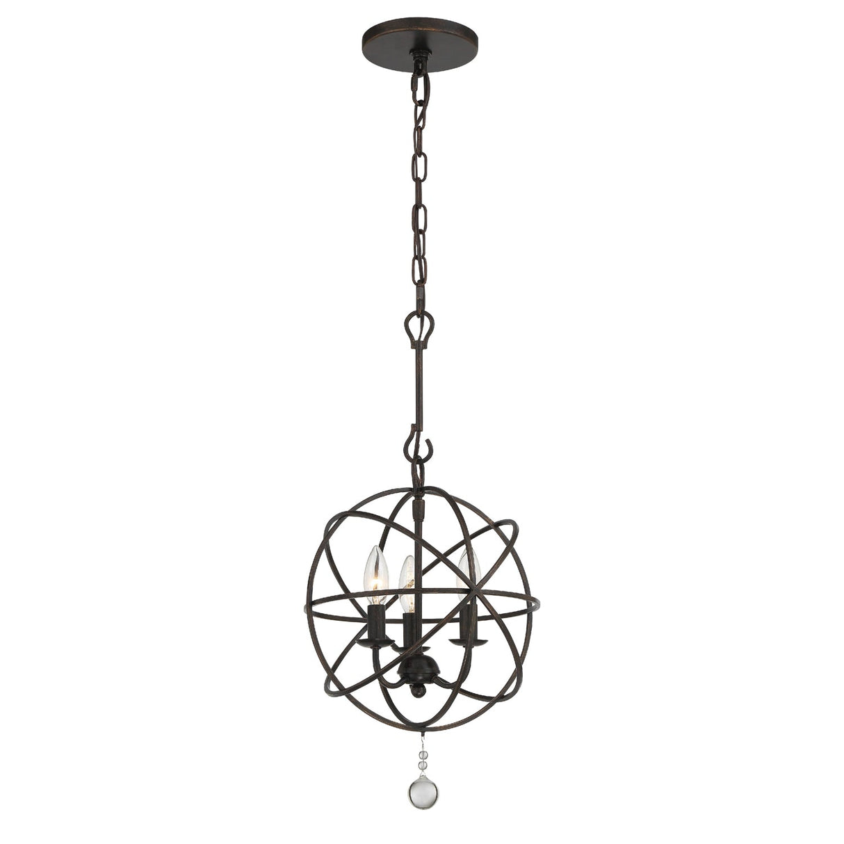 Solaris 3 Light English Bronze Mini Chandelier 9225-EB