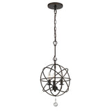 Solaris 3 Light Black Mini Chandelier 9225-BK