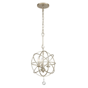 Solaris 3 Light Olde Silver Mini Chandelier 9225-OS