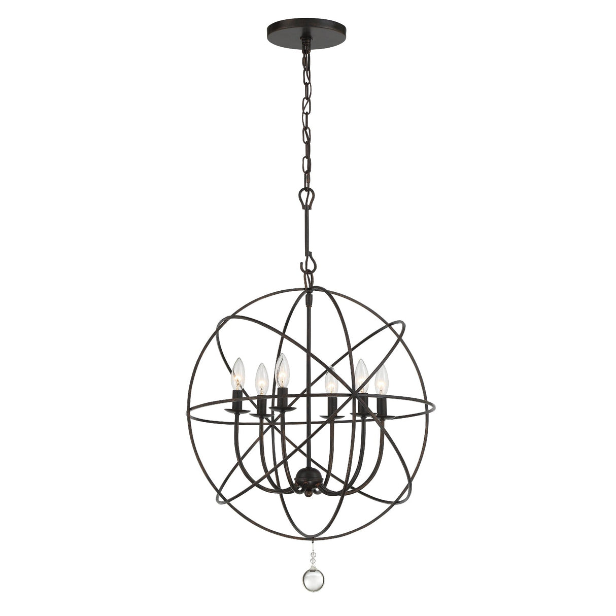 Solaris 6 Light Black Chandelier 9226-BK