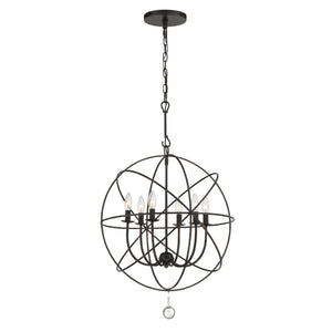 Solaris 6 Light Black Chandelier 9226-BK