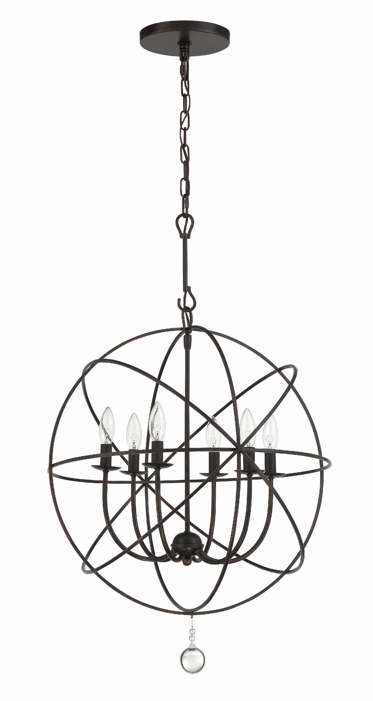 Solaris 6 Light Black Chandelier 9226-BK