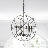 Solaris 6 Light Black Chandelier 9226-BK