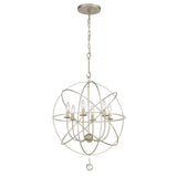 Solaris 6 Light Olde Silver Sphere Chandelier 9226-OS