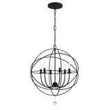 Solaris 6 Light Black Sphere Chandelier 9228-BK