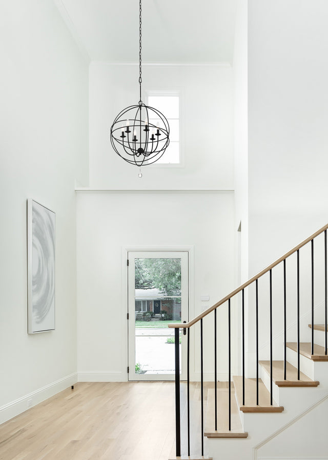 Solaris 6 Light Black Sphere Chandelier 9228-BK