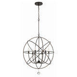 Solaris 6 Light Black Sphere Chandelier 9228-BK