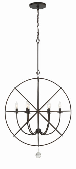 Solaris 6 Light Black Sphere Chandelier 9228-BK