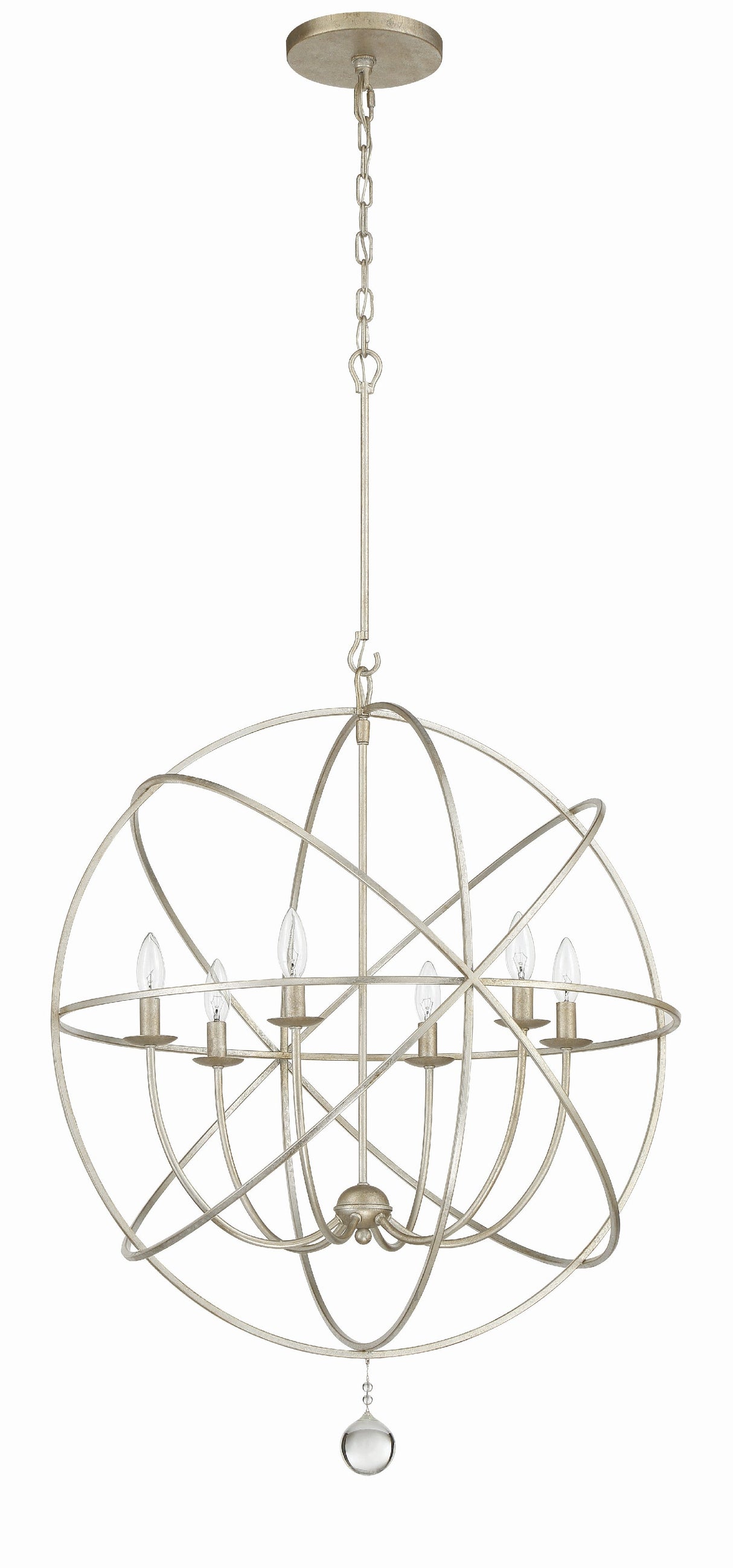 Solaris 6 Light Black Sphere Chandelier 9228-BK