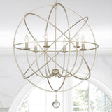 Solaris 6 Light Black Sphere Chandelier 9228-BK